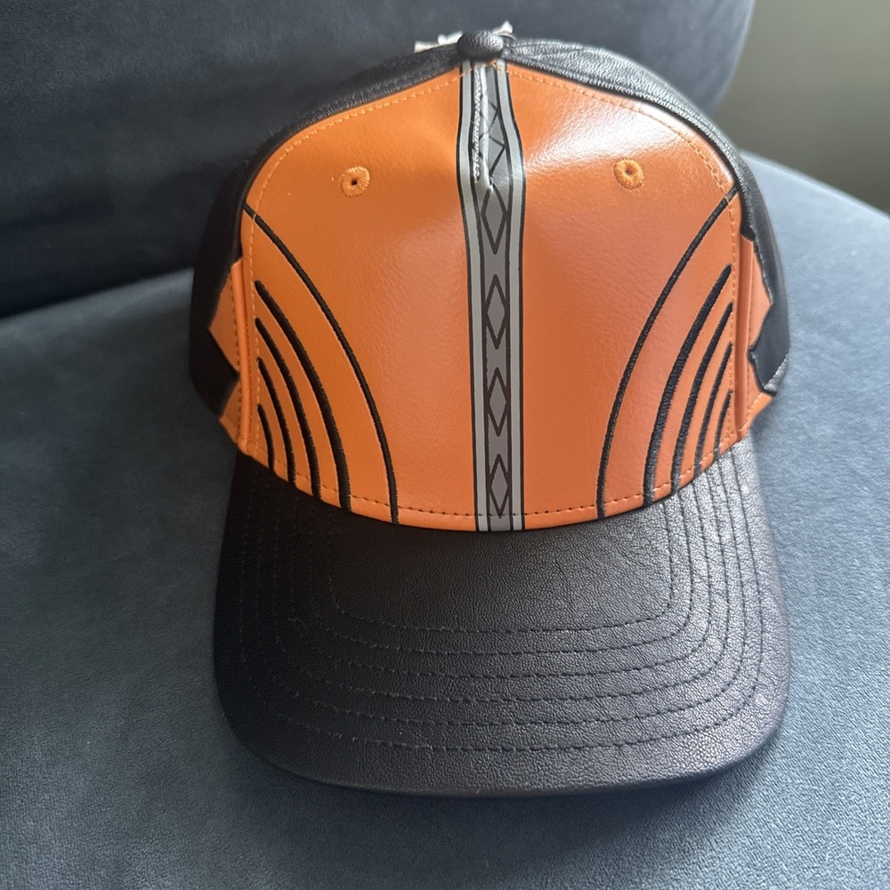 Bioworld Chainsaw Man Hat Pochita Faux Leather Snapback Adjustable OSFM New